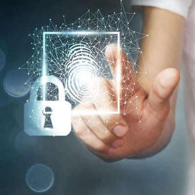 Fingerprint scan provides security access .