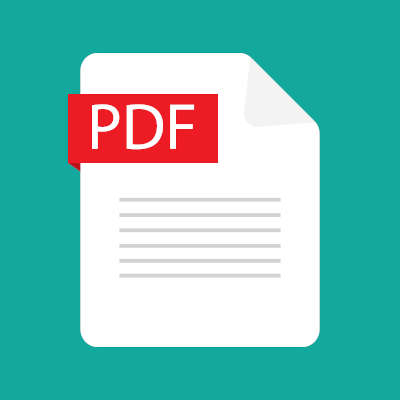 PDF file icon. Flat design graphic illustration. Vector PDF icon.